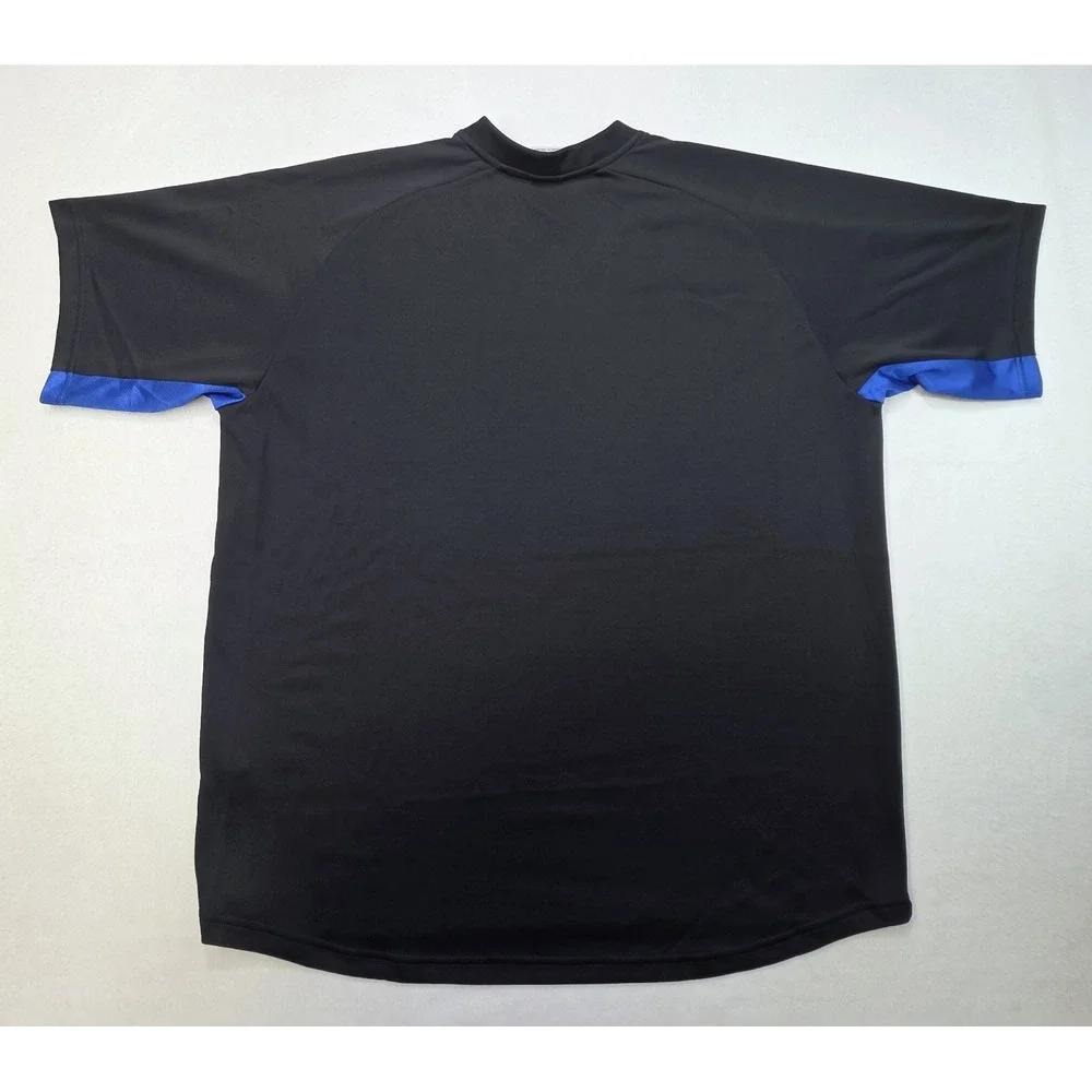 Vintage Nike Soccer Shirt Mens XL Blue LIMITED USE Checkered Training Jersey Y2K